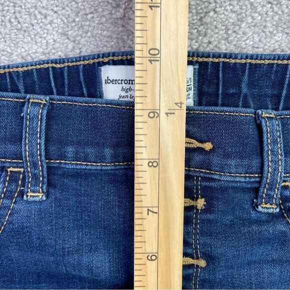 Abercrombie Kids Jeans Girl’s 15/16 Blue Legging High Rise Pull On Dark Wash - Picture 9 of 11